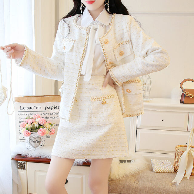 セットアップ レディース スカート フォーマル 長袖 ショート丈 ツイード シンプル おしゃれ フェ セットアップ レディース スカート フォーマル 長袖 ショート丈 ツイード シンプル おしゃれ フェ