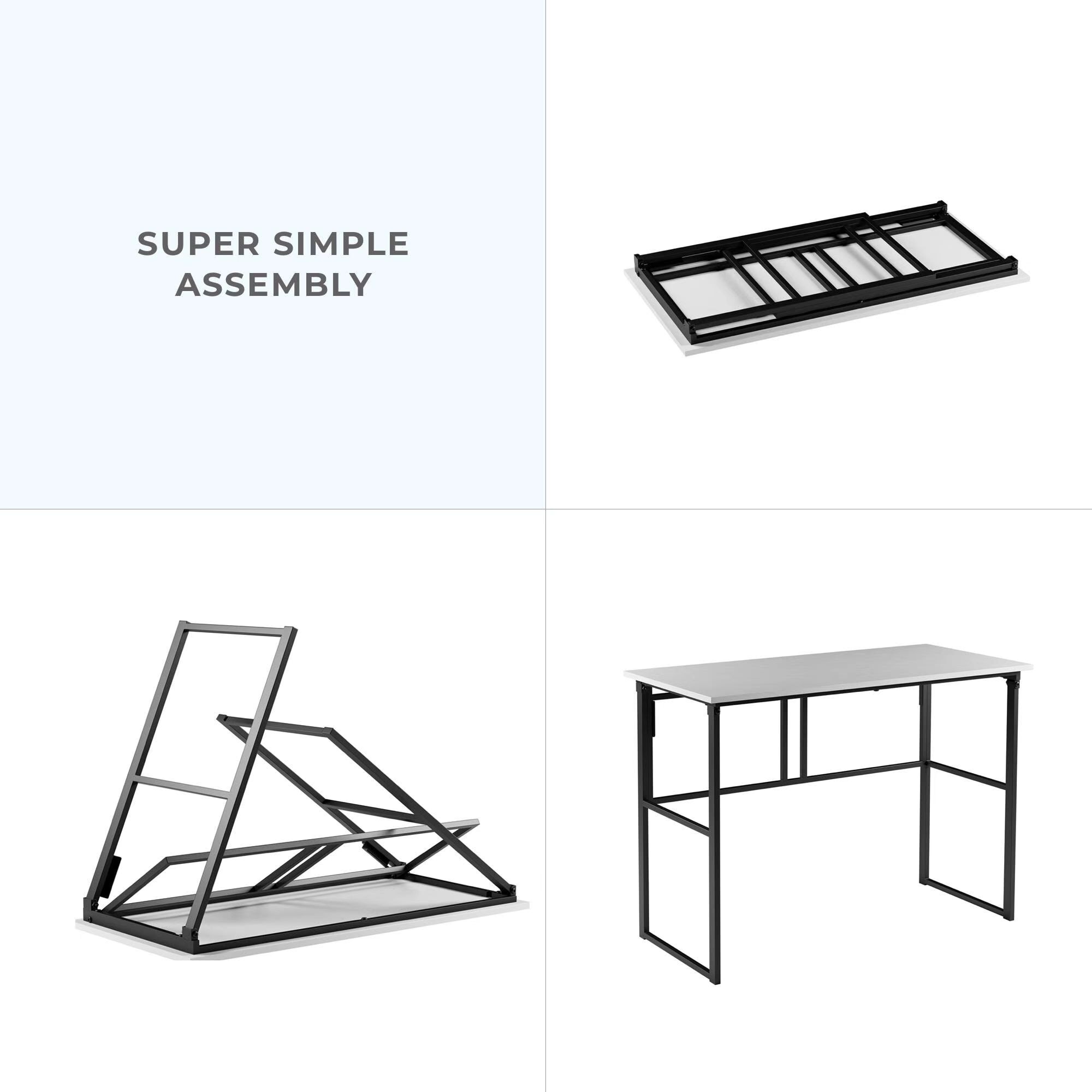 【国内発送,送料無料】パソコンデスク シンプルワークデスク ゲーミングテーブル 幅120cm PCデスク 学習机 勉強机 折りたたみ 完成品 木製 しっかりした構造 おしゃれ