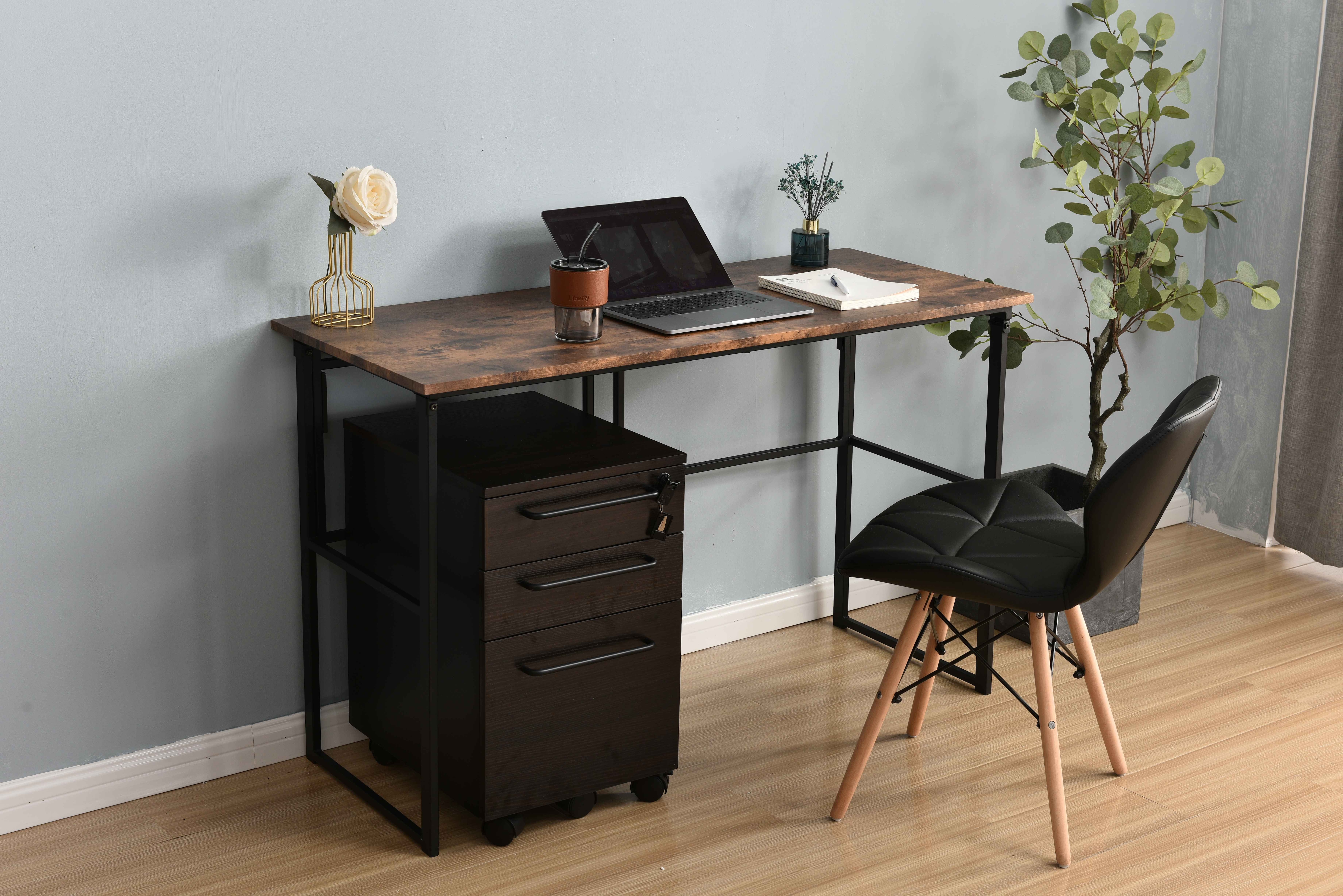 【国内発送,送料無料】パソコンデスク シンプルワークデスク ゲーミングテーブル 幅120cm PCデスク 学習机 勉強机 折りたたみ 完成品 木製 しっかりした構造 おしゃれ