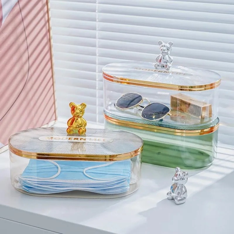 ゴールドベアアクリルコットンパッド,コスメティックスワブ用収納ボックス,マスク,スキーグラスオーガナイザー,ラグジュアリー ゴールドベアアクリルコットンパッド,コスメティックスワブ用収納ボックス,マスク,スキーグラスオーガナイザー,ラグジュアリー