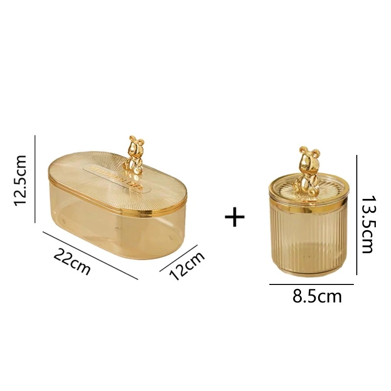 ゴールドベアアクリルコットンパッド,コスメティックスワブ用収納ボックス,マスク,スキーグラスオーガナイザー,ラグジュアリー ゴールドベアアクリルコットンパッド,コスメティックスワブ用収納ボックス,マスク,スキーグラスオーガナイザー,ラグジュアリー