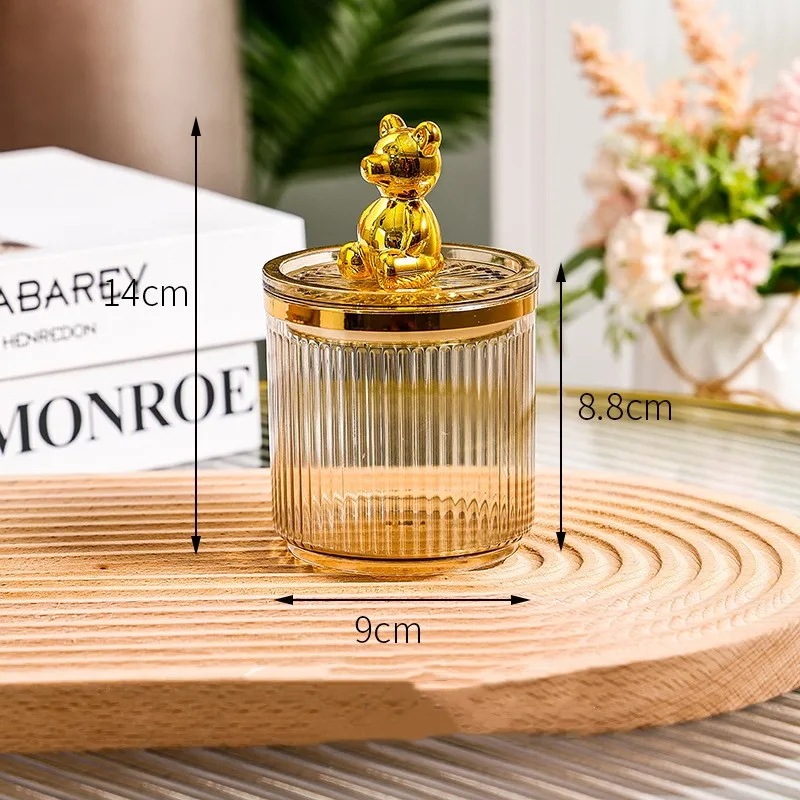 ゴールドベアアクリルコットンパッド,コスメティックスワブ用収納ボックス,マスク,スキーグラスオーガナイザー,ラグジュアリー ゴールドベアアクリルコットンパッド,コスメティックスワブ用収納ボックス,マスク,スキーグラスオーガナイザー,ラグジュアリー