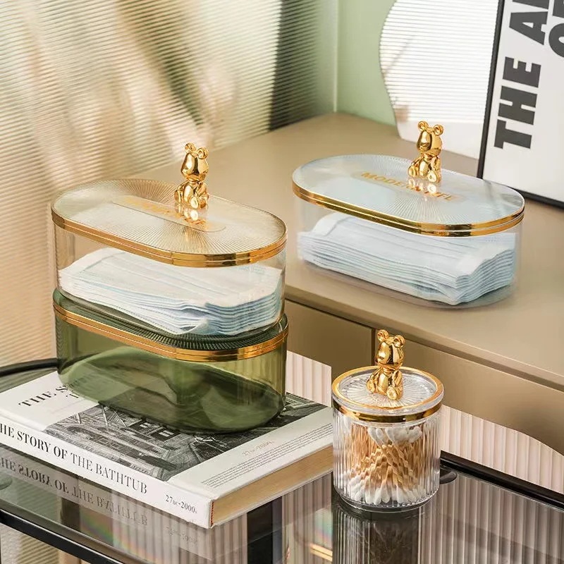 ゴールドベアアクリルコットンパッド,コスメティックスワブ用収納ボックス,マスク,スキーグラスオーガナイザー,ラグジュアリー ゴールドベアアクリルコットンパッド,コスメティックスワブ用収納ボックス,マスク,スキーグラスオーガナイザー,ラグジュアリー