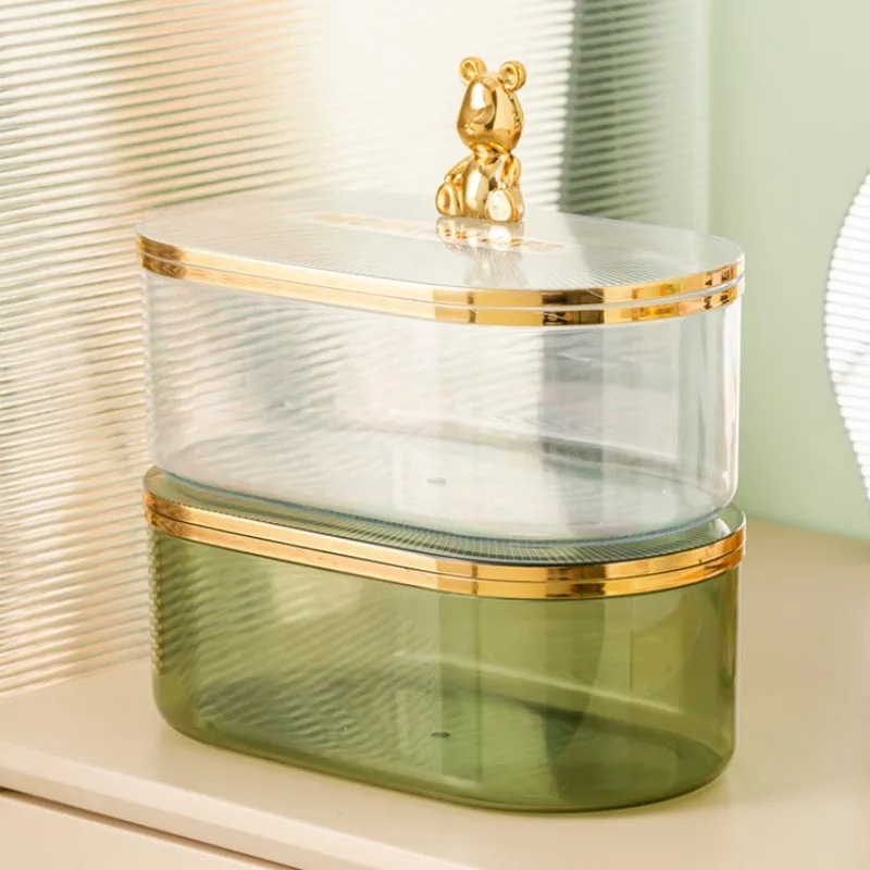 ゴールドベアアクリルコットンパッド,コスメティックスワブ用収納ボックス,マスク,スキーグラスオーガナイザー,ラグジュアリー ゴールドベアアクリルコットンパッド,コスメティックスワブ用収納ボックス,マスク,スキーグラスオーガナイザー,ラグジュアリー