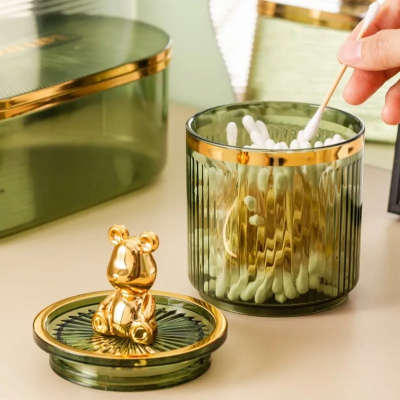 ゴールドベアアクリルコットンパッド,コスメティックスワブ用収納ボックス,マスク,スキーグラスオーガナイザー,ラグジュアリー ゴールドベアアクリルコットンパッド,コスメティックスワブ用収納ボックス,マスク,スキーグラスオーガナイザー,ラグジュアリー