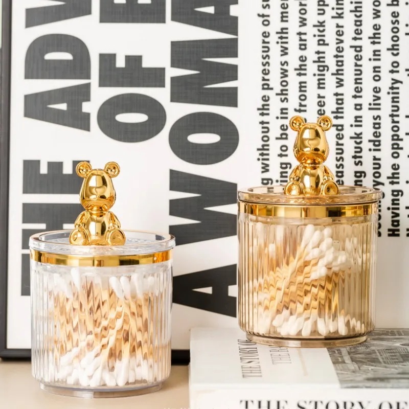 ゴールドベアアクリルコットンパッド,コスメティックスワブ用収納ボックス,マスク,スキーグラスオーガナイザー,ラグジュアリー ゴールドベアアクリルコットンパッド,コスメティックスワブ用収納ボックス,マスク,スキーグラスオーガナイザー,ラグジュアリー