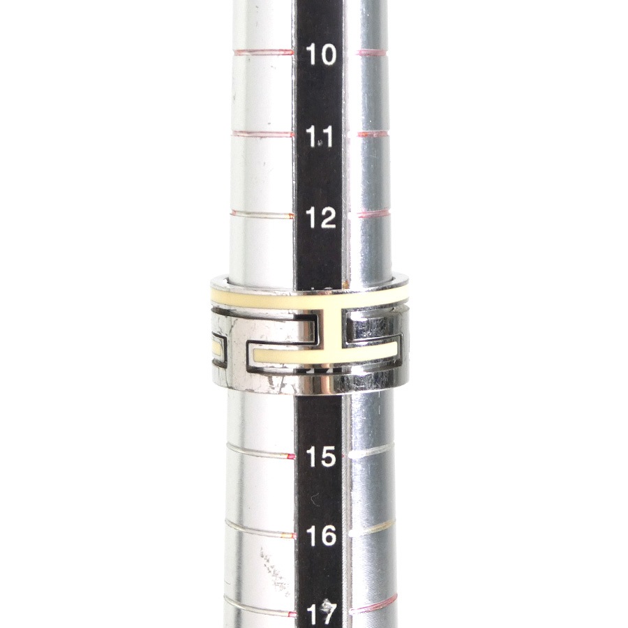 エルメス HERMES リング・指輪 ムーブアッシュ シルバー925/エナメル シルバー/オフホワイト レディース 13.5号 e59129a エルメス HERMES リング・指輪 ムーブアッシュ シルバー925/エナメル シルバー/オフホワイト レディース 13.5号 e59129a