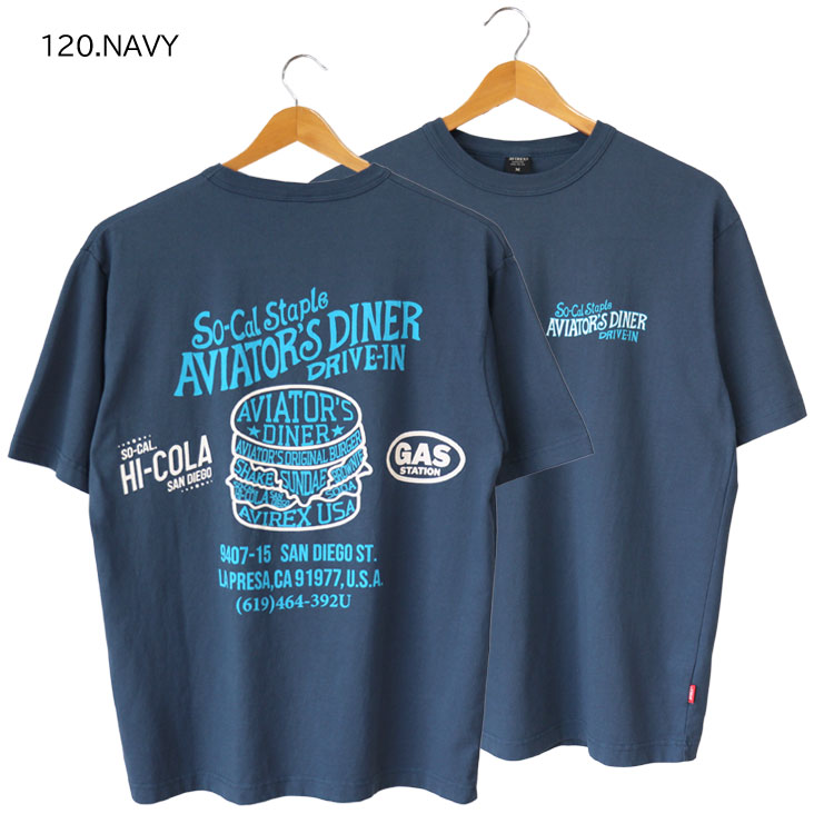 AVIREX アヴィレックス 半袖Ｔ WEST COAST 西海岸 ウエストコースト プリント 染み込みプリント デザイン Tシャツ 783-3134059
