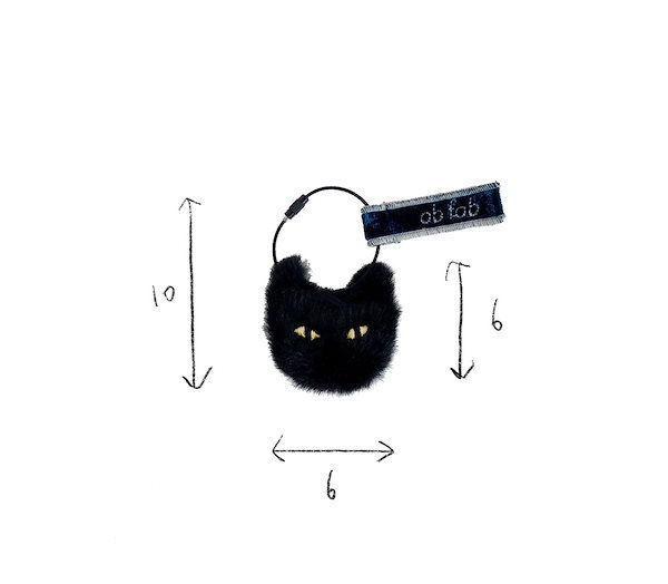 [BTS SUGA着用] [翌日発送] Big black cat keyring BTS シュガ キーリング