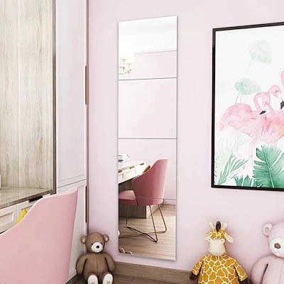 Qoo10] 姿見鏡 貼る鏡 30cmx30cm 4枚