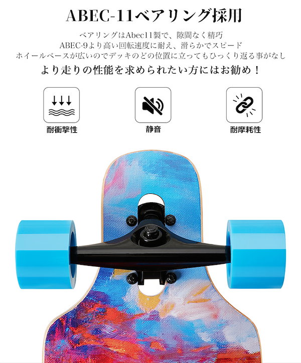 Qoo10] enkeeo スケートボード ロングスケ