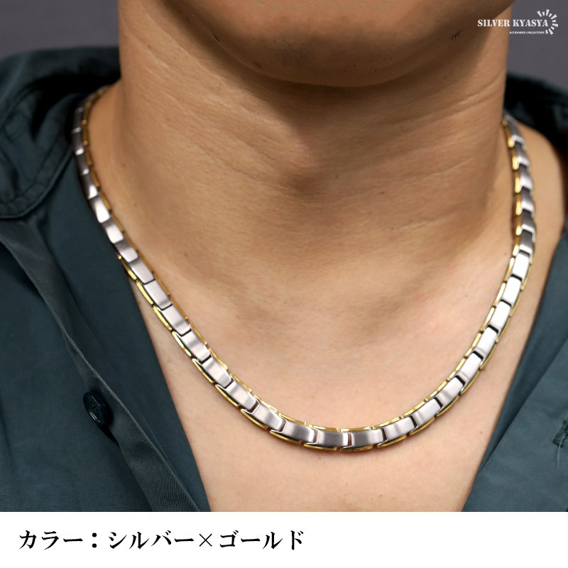 ステンレス 磁気ネックレス [n602]