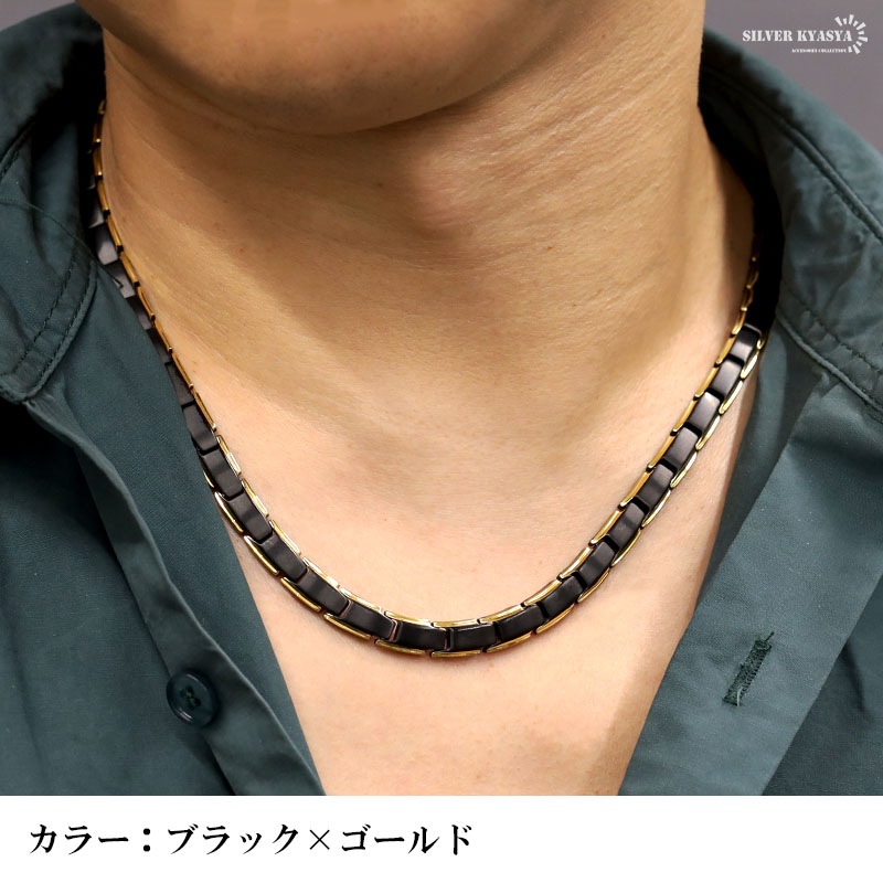 ステンレス 磁気ネックレス [n602]