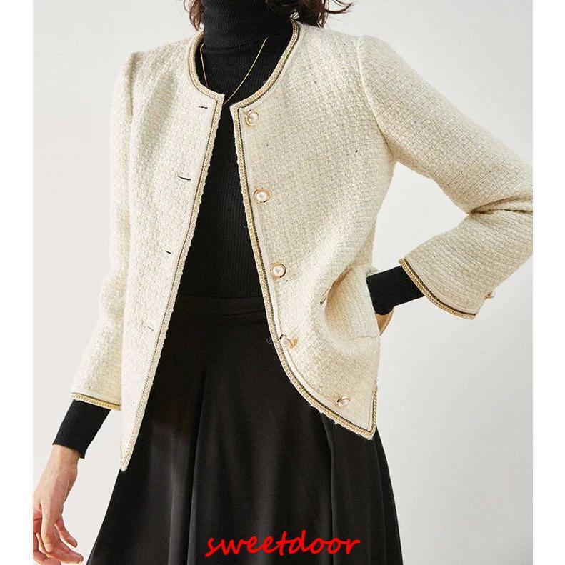 高品質S M Lツイエロードノーカラー 七五三 お宮参り 結婚式 服装 母親(ママ)用 通勤 ビジネス 春 ツイエロード ウール混 春服 ラメ ジャ 高品質S M Lツイエロードノーカラー 七五三 お宮参り 結婚式 服装 母親(ママ)用 通勤 ビジネス 春 ツイエロード ウール混 春服 ラメ ジャ