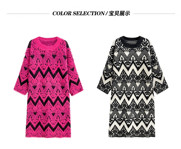 ニットワンピース ローズピンク ロングニット おしゃれ レディース 関連商品購入可能