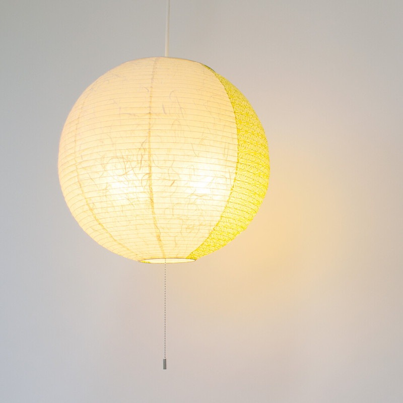 ペンダントライト 明かり 和風モダン おしゃれ シーリングライト 丸 球 照明器具 和室 和紙 日本製 2灯 LED対応 雲龍ベージュx麻葉萌葱