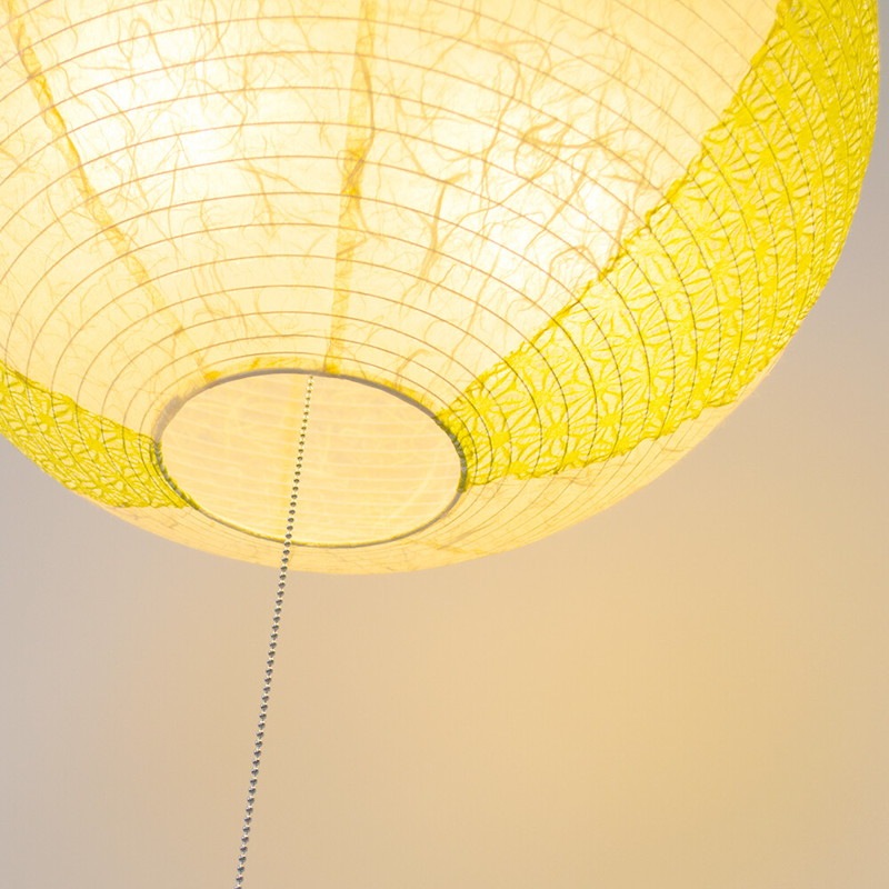 ペンダントライト 明かり 和風モダン おしゃれ シーリングライト 丸 球 照明器具 和室 和紙 日本製 2灯 LED対応 雲龍ベージュx麻葉萌葱