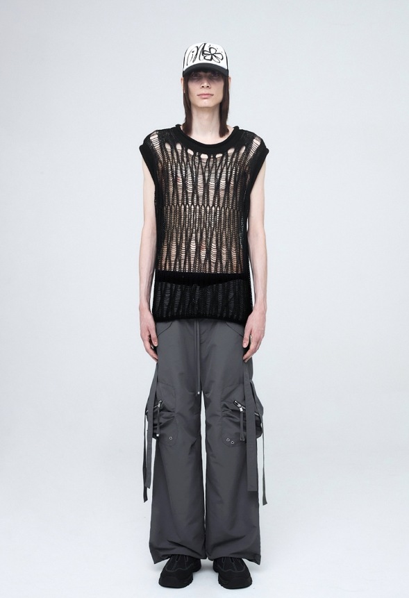 ラスト一点】NACHE CONVEX TIE CARGO PANTSチャコール ラスト一点