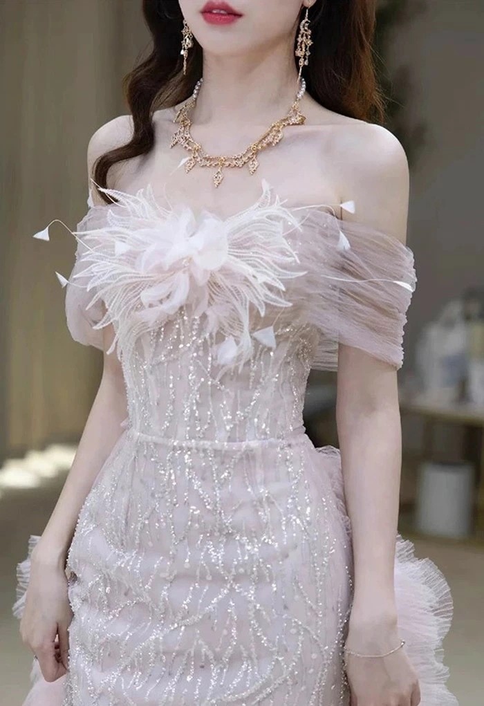 ドレス オフショルダー マーメイドライン 大人 ピアノ 発表会 ロングドレス 演奏会 演奏会用ドレス ピアノ発表会 結婚式 高校生 パーティードレス 大きいサイズ コンクール イブニングドレス ロング