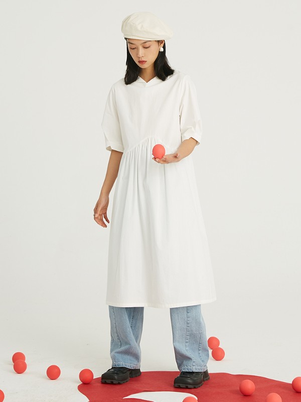 オモント エッグタルト ホーム レトロ アシンメトリー ラペル 半袖 ブラック ドレス レディース ミディアムロング コットン スカート 夏 オモント エッグタルト ホーム レトロ アシンメトリー ラペル 半袖 ブラック ドレス レディース ミディアムロング コットン スカート 夏