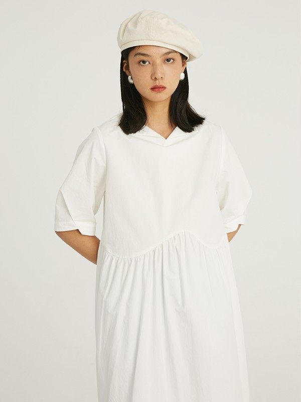 オモント エッグタルト ホーム レトロ アシンメトリー ラペル 半袖 ブラック ドレス レディース ミディアムロング コットン スカート 夏 オモント エッグタルト ホーム レトロ アシンメトリー ラペル 半袖 ブラック ドレス レディース ミディアムロング コットン スカート 夏