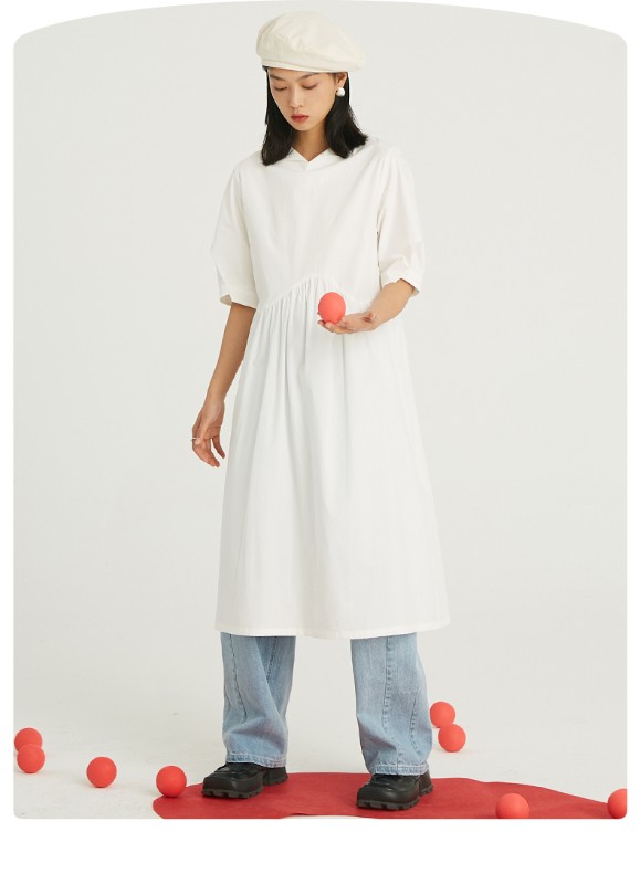 オモント エッグタルト ホーム レトロ アシンメトリー ラペル 半袖 ブラック ドレス レディース ミディアムロング コットン スカート 夏 オモント エッグタルト ホーム レトロ アシンメトリー ラペル 半袖 ブラック ドレス レディース ミディアムロング コットン スカート 夏