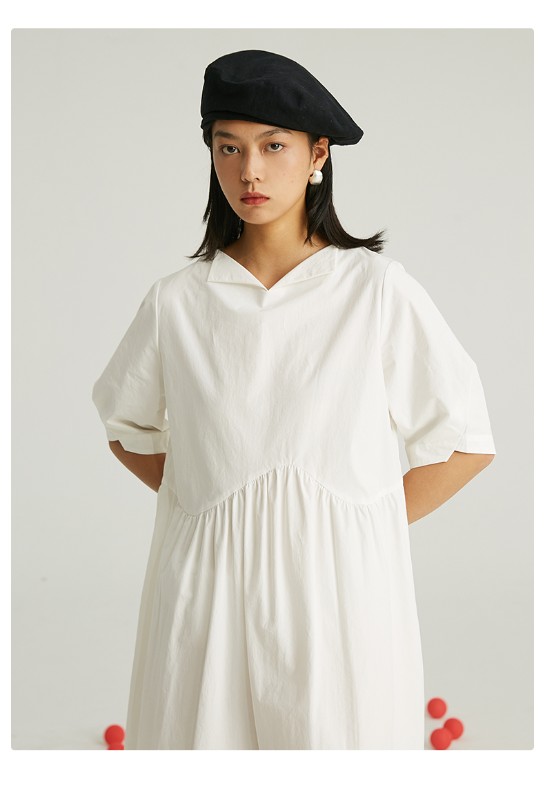 オモント エッグタルト ホーム レトロ アシンメトリー ラペル 半袖 ブラック ドレス レディース ミディアムロング コットン スカート 夏 オモント エッグタルト ホーム レトロ アシンメトリー ラペル 半袖 ブラック ドレス レディース ミディアムロング コットン スカート 夏