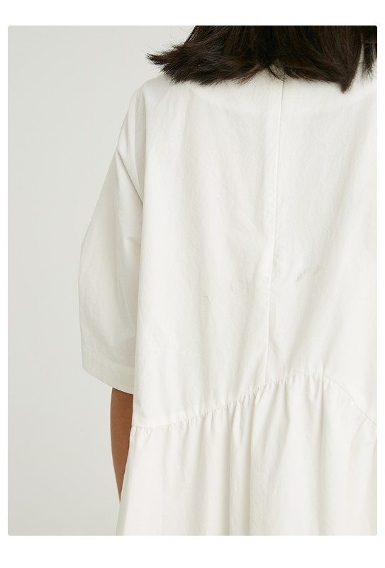 オモント エッグタルト ホーム レトロ アシンメトリー ラペル 半袖 ブラック ドレス レディース ミディアムロング コットン スカート 夏 オモント エッグタルト ホーム レトロ アシンメトリー ラペル 半袖 ブラック ドレス レディース ミディアムロング コットン スカート 夏