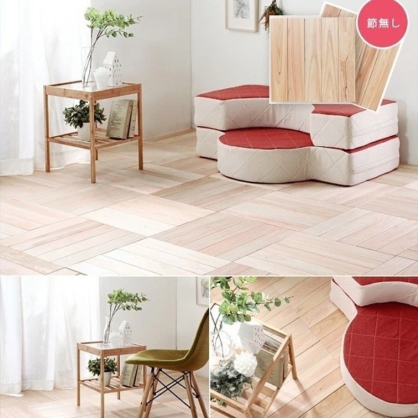 ひのき材 フロアタイル 節無し 16枚セット 約2畳用 無垢材 滑り止めゴム付 DIY フローリング タイル 賃貸 住宅 簡単設置 送料無料 注 小さい節は出ます ひのき材 フロアタイル 節無し 16枚セット 約2畳用 無垢材 滑り止めゴム付 DIY フローリング タイル 賃貸 住宅 簡単設置 送料無料 注 小さい節は出ます