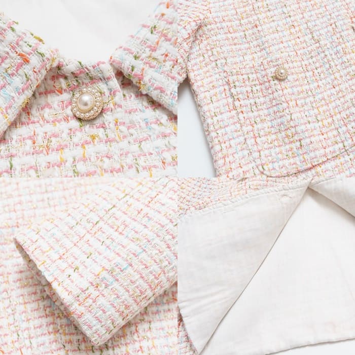 コストパフォーマンス小学生 女の子 入学式 入園式 卒業式 卒園式 発表会 参観日 音楽会 結婚式 フォーマル 長袖 子ども 子供服 キッズ ジュニア インナートップス ビッグカラー ツイードジャケッ