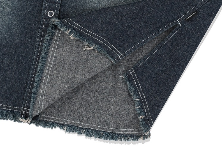 【ROMANTIC CROWN】 WASHED DENIM HALF SHIRT 【ROMANTIC CROWN】 WASHED DENIM HALF SHIRT