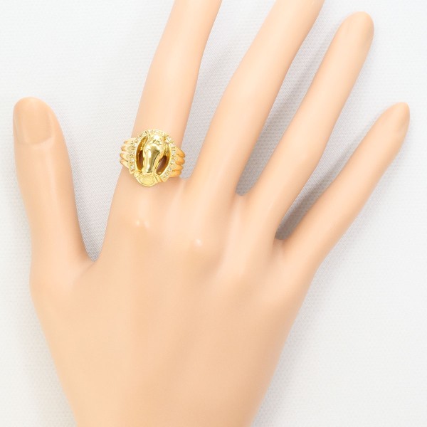 K18 18金 YG リング 12号 ダイヤ 0.13 カード鑑別書 【中古】 K18 18金 YG リング 12号 ダイヤ 0.13 カード鑑別書 【中古】