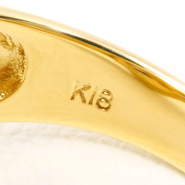 K18 18金 YG リング 12号 ダイヤ 0.13 カード鑑別書 【中古】 K18 18金 YG リング 12号 ダイヤ 0.13 カード鑑別書 【中古】