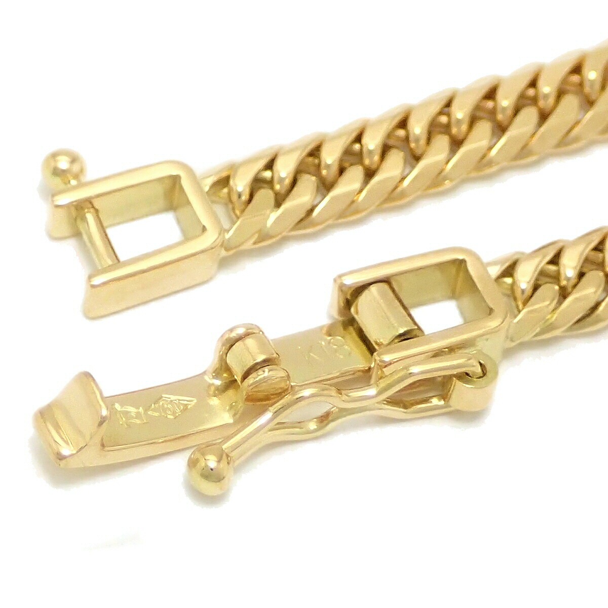 キヘイ ネックレス K18 18金 イエローゴールド 20.2g 50.5cm YG 6面W ダブル 日本造幣局検定マーク入り 20g 前 キヘイ ネックレス K18 18金 イエローゴールド 20.2g 50.5cm YG 6面W ダブル 日本造幣局検定マーク入り 20g 前