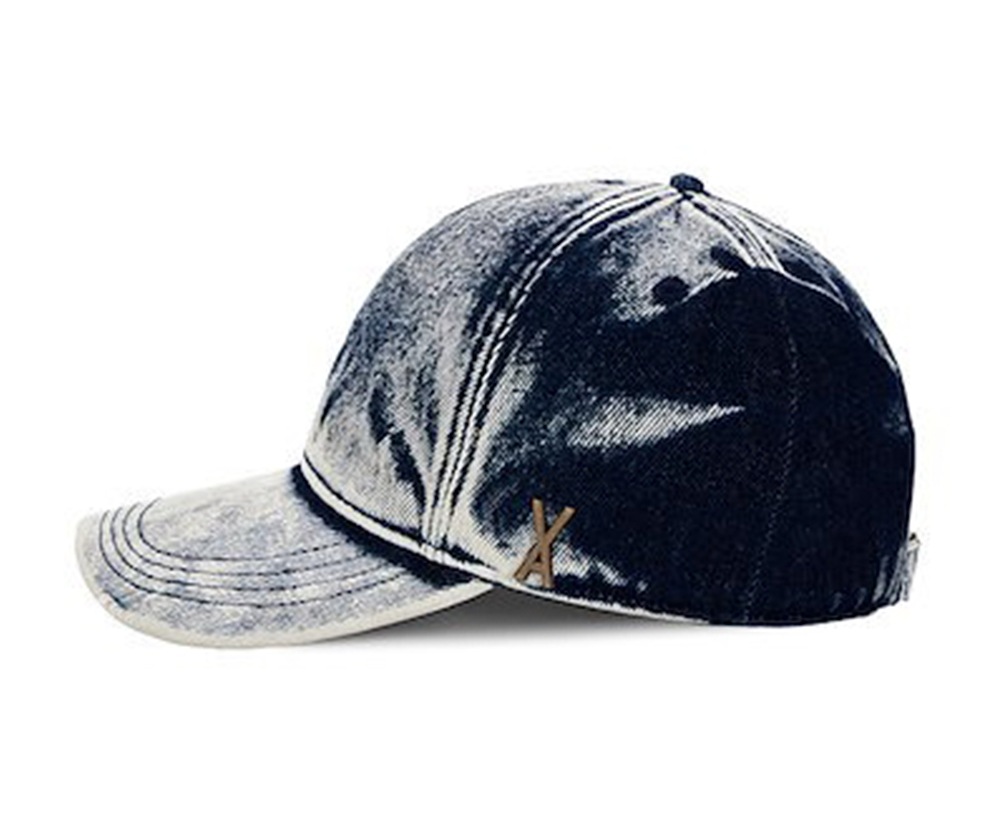 韓国 帽子 深め 小顔効果 顔が見えづらい 紫外線対策 レディース[VA Stud Bleach Washing Denim Ball Cap 1406 1407]