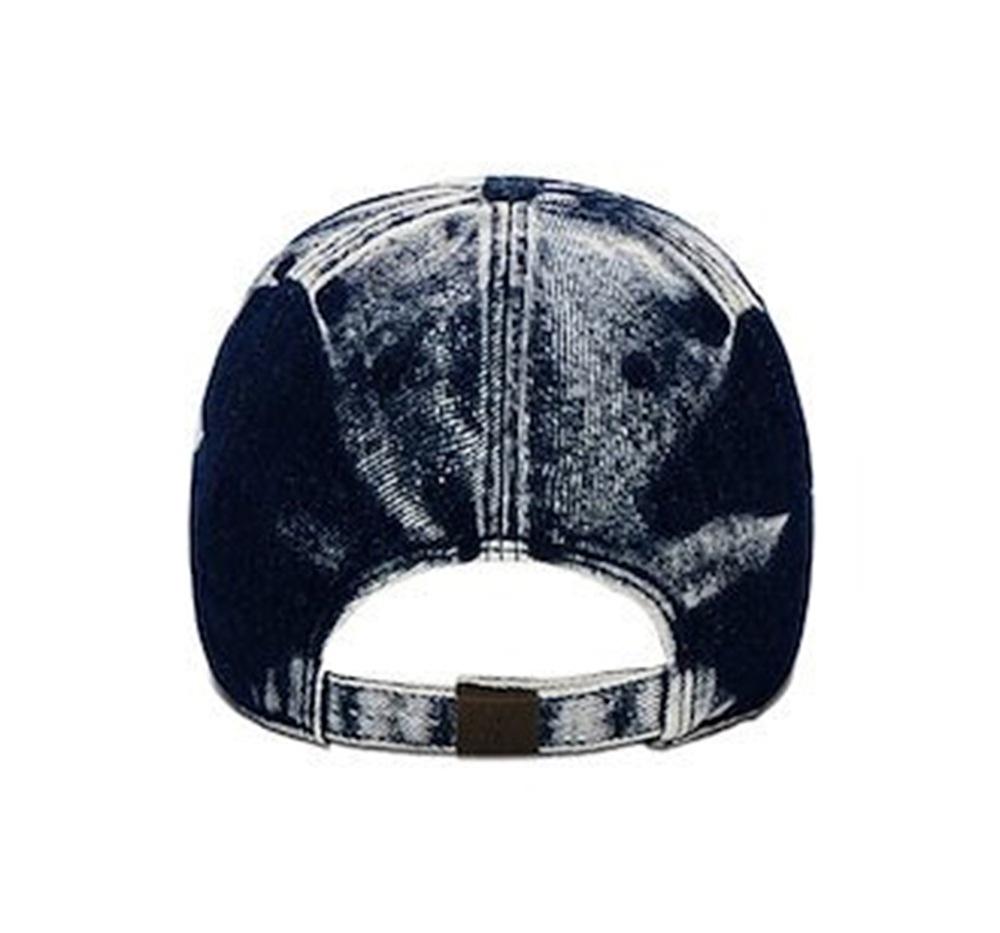 韓国 帽子 深め 小顔効果 顔が見えづらい 紫外線対策 レディース[VA Stud Bleach Washing Denim Ball Cap 1406 1407]