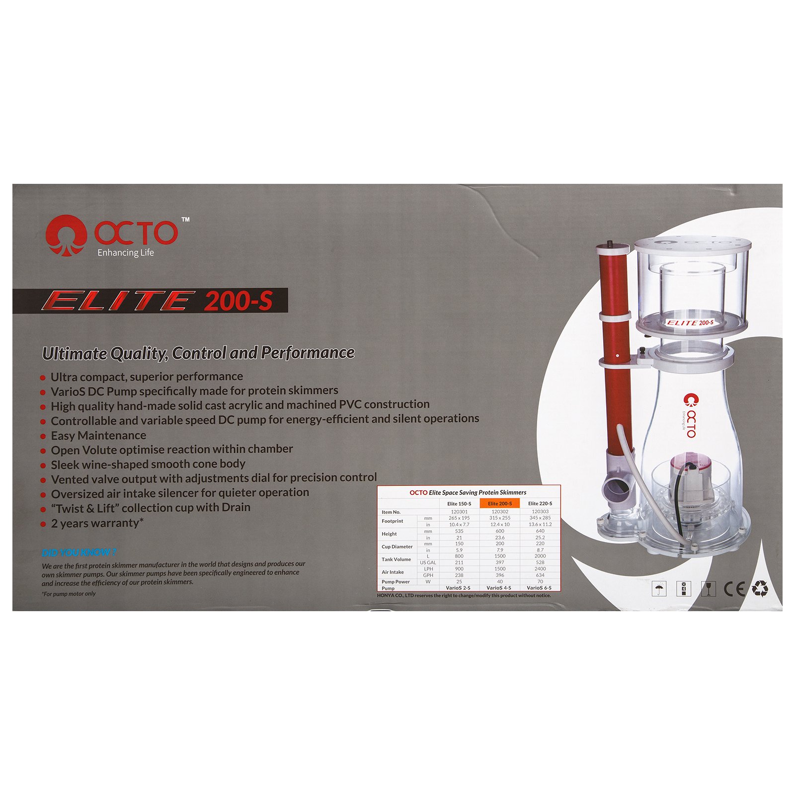 OCTO CLASSIC SKIMMER Elite 200-S CRC10―35―55―30―00 OCTO CLASSIC SKIMMER Elite 200-S CRC10―35―55―30―00