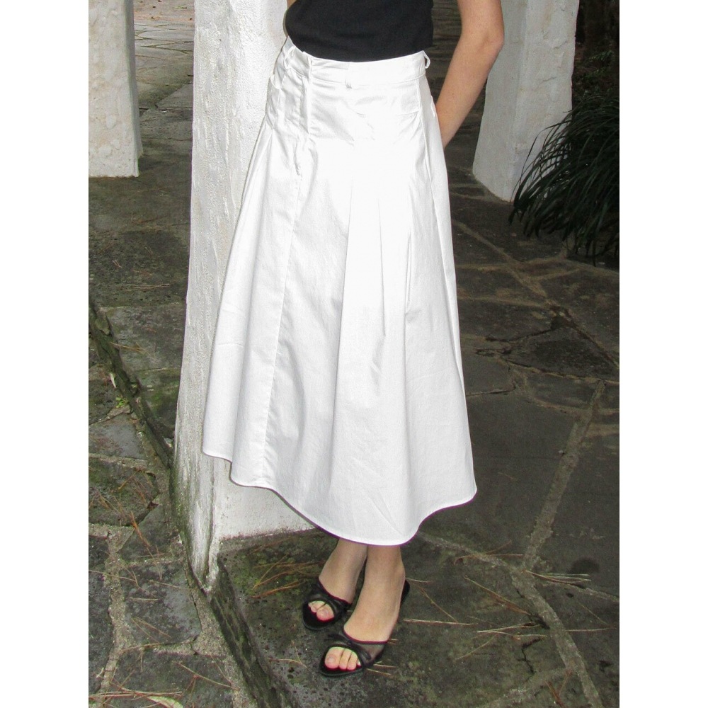 レターフロムムーンブルームトリプルピントックロングスカート (2色)