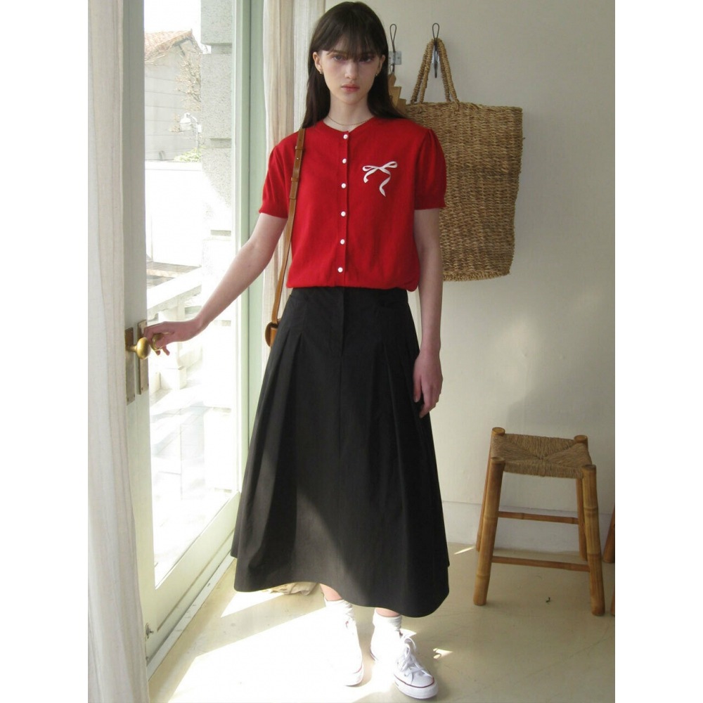 レターフロムムーンブルームトリプルピントックロングスカート (2色)