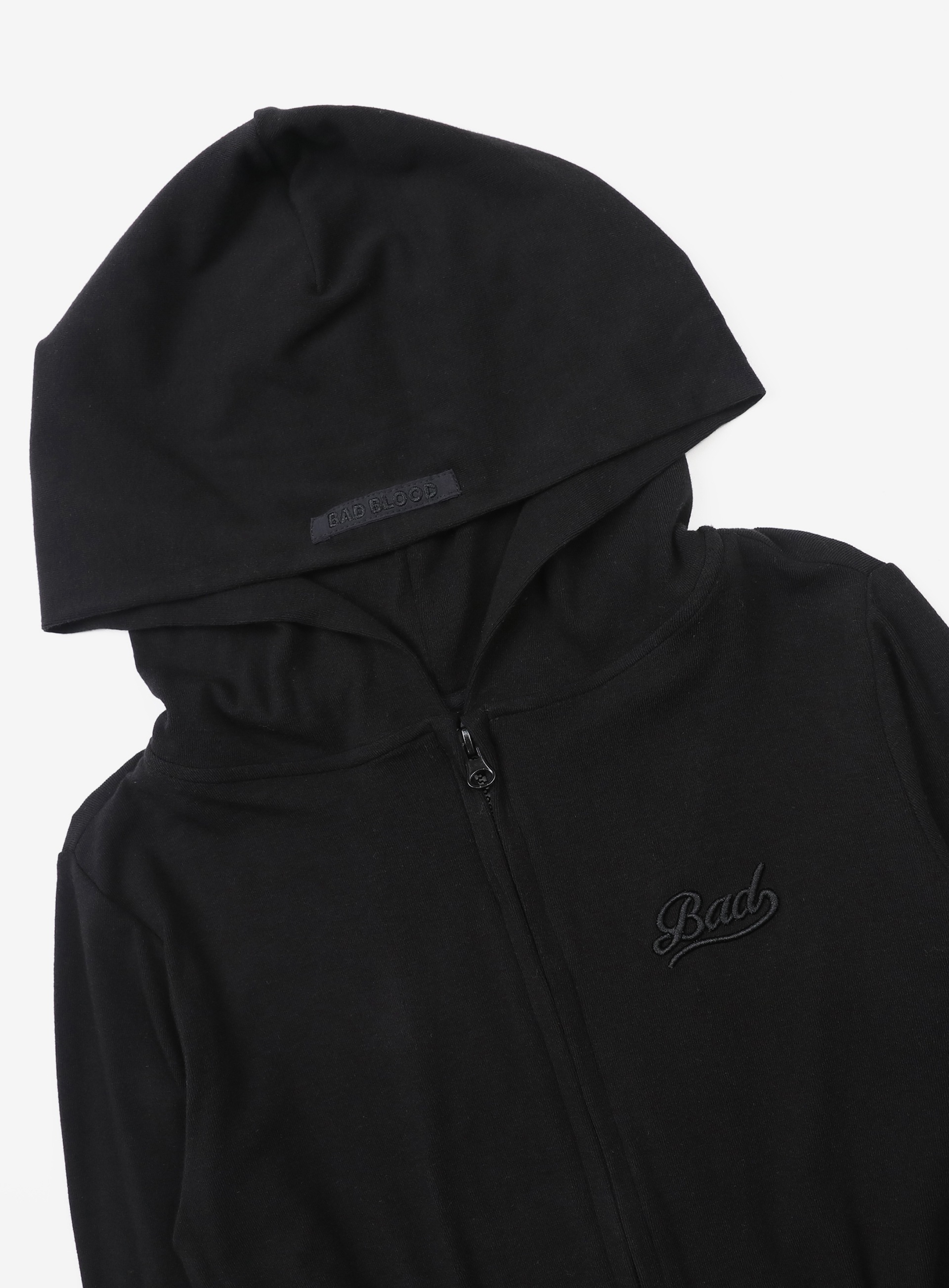 【BADBLOOD】[UNISEX] BEYOND SOFT HOOD CARDIGAN : BLACK