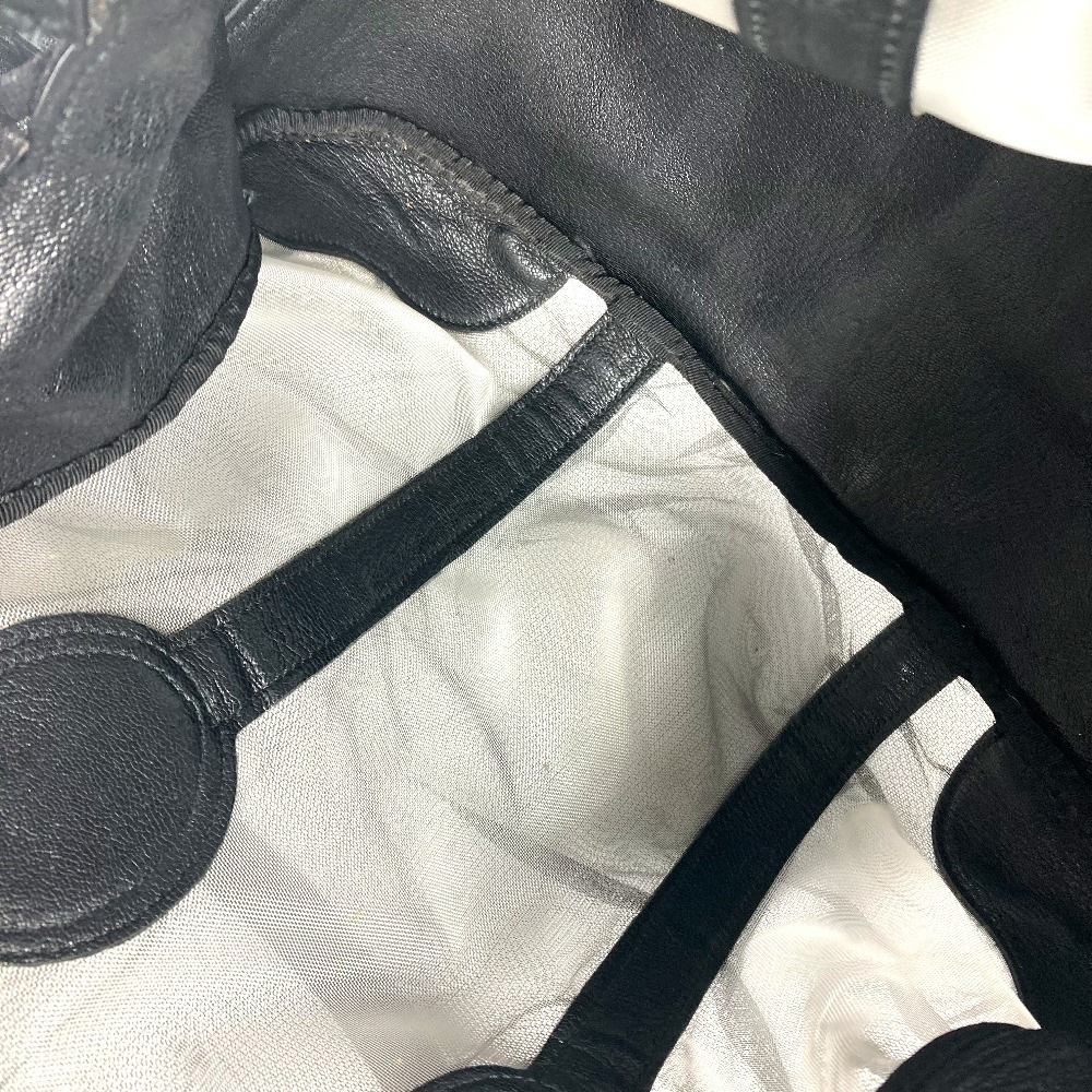 DOLCE&GABBANA ドルガバ ハンドバッグ ロゴ メッシュ ポーチ付き カバン トートバッグ レザー ブラック