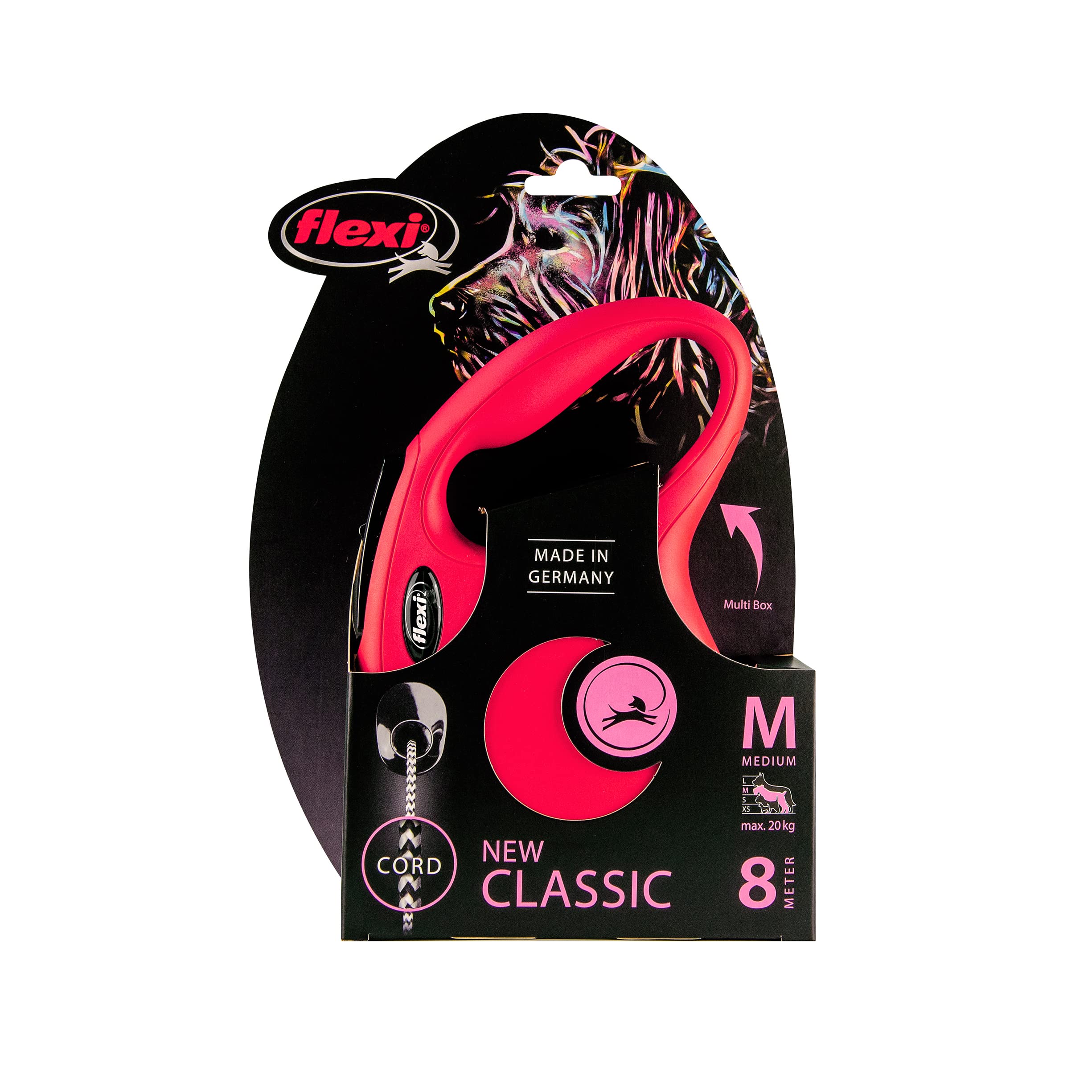 フレキシ (flexi) ニュークラシック コード M(20kg未満) 8m レッド 犬用リード