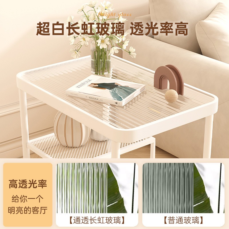 寝室ベッドサイドテーブル棚サイドテーブルコーヒーテーブル小さなコーヒーテーブル長虹ガラス小さなアパートリビングルームいくつかの小さなテーブル