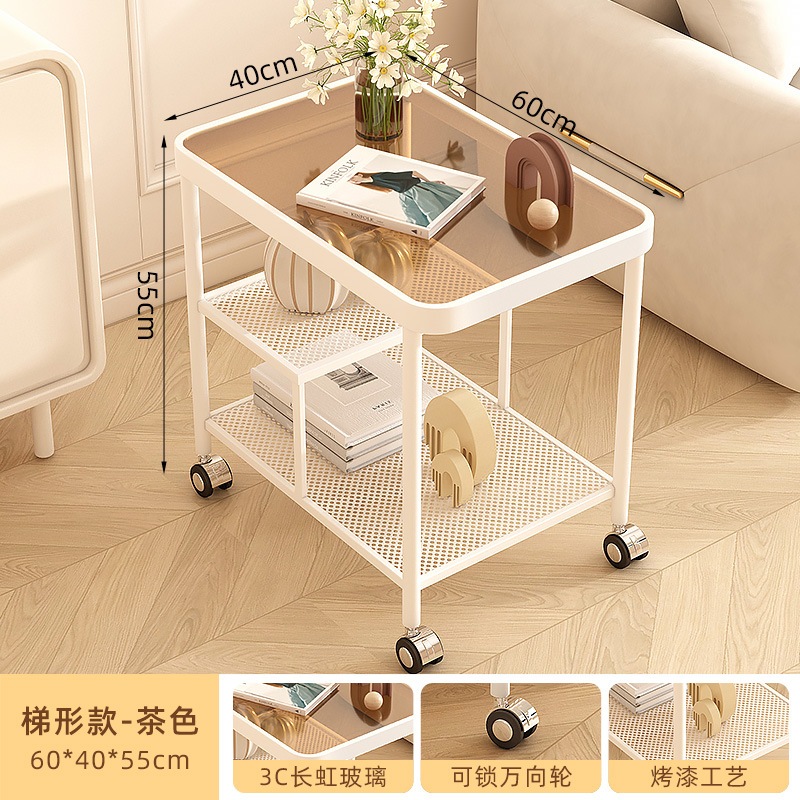 寝室ベッドサイドテーブル棚サイドテーブルコーヒーテーブル小さなコーヒーテーブル長虹ガラス小さなアパートリビングルームいくつかの小さなテーブル