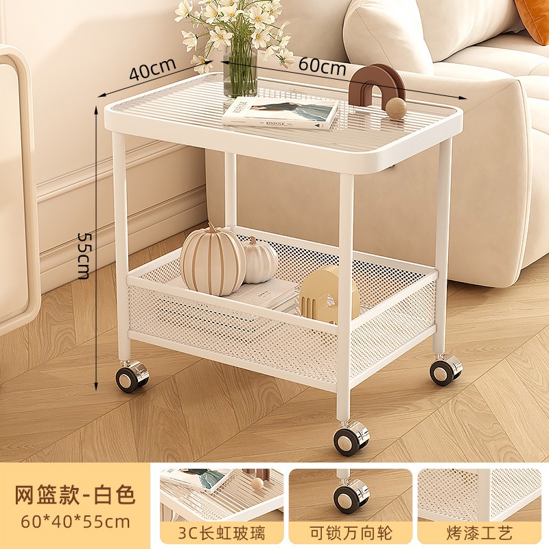 寝室ベッドサイドテーブル棚サイドテーブルコーヒーテーブル小さなコーヒーテーブル長虹ガラス小さなアパートリビングルームいくつかの小さなテーブル