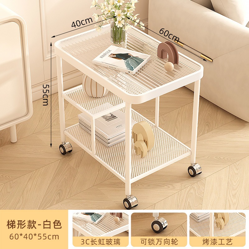 寝室ベッドサイドテーブル棚サイドテーブルコーヒーテーブル小さなコーヒーテーブル長虹ガラス小さなアパートリビングルームいくつかの小さなテーブル