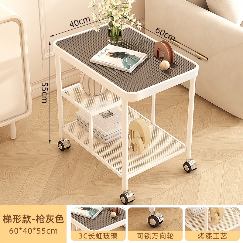 寝室ベッドサイドテーブル棚サイドテーブルコーヒーテーブル小さなコーヒーテーブル長虹ガラス小さなアパートリビングルームいくつかの小さなテーブル