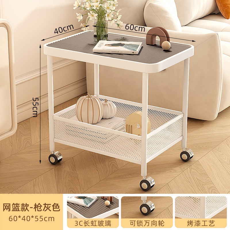 寝室ベッドサイドテーブル棚サイドテーブルコーヒーテーブル小さなコーヒーテーブル長虹ガラス小さなアパートリビングルームいくつかの小さなテーブル