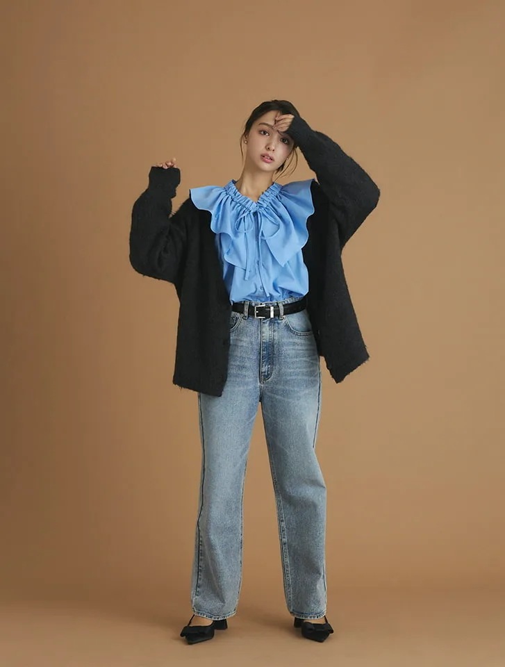 ブークレニットカーディガン