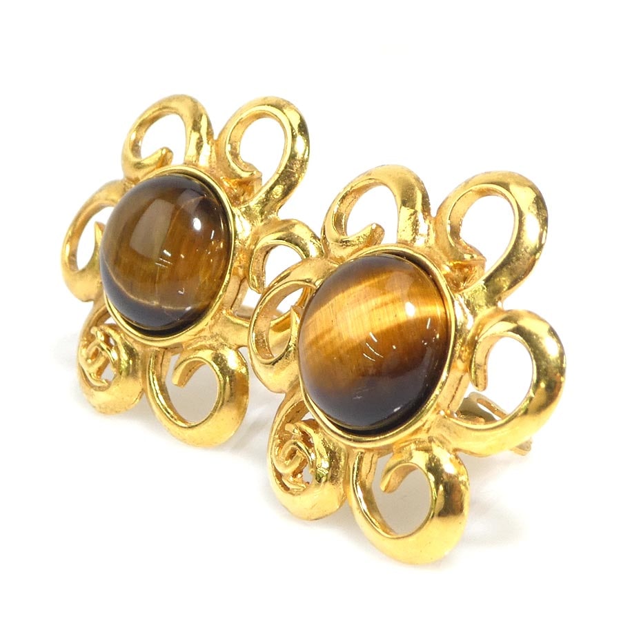 シャネル CHANEL イヤリング ココマーク メタル/ガラスストーン ゴールド/ブラウン レディース e59686a シャネル CHANEL イヤリング ココマーク メタル/ガラスストーン ゴールド/ブラウン レディース e59686a